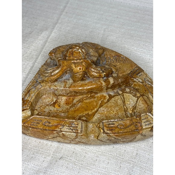 VTG SoapStone Turtle Sculpture Figurine ashtray trinket tray Carved Art Decor - Picture 1 of 8